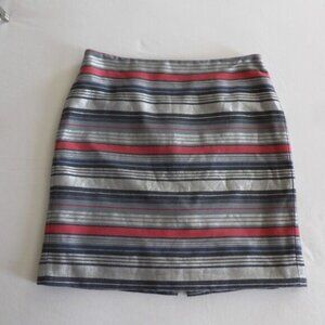 Banana Republic Mini Skirt‎ Womens Size 8 Lined Striped Preppy Office Careerwear